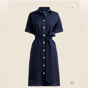 J. Crew Capitaine Linen Shirt Dress